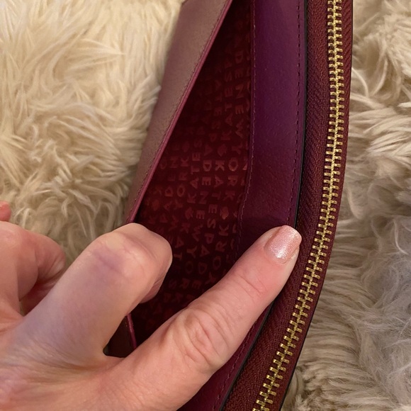 EUC! Kate Spade Deep Cranberry Red Wallet - Picture 4 of 13